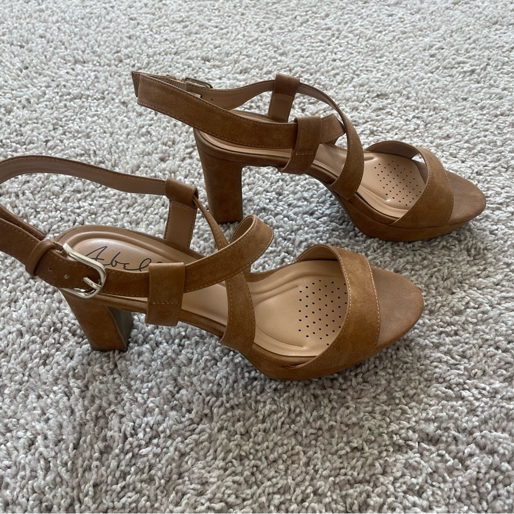 Abella Tan Strappy Heeled Sandals